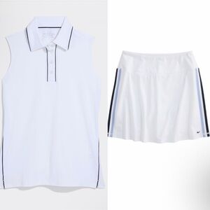 Vineyard Vines White Cap Sleeveless Polo and Skort Set NWT size medium